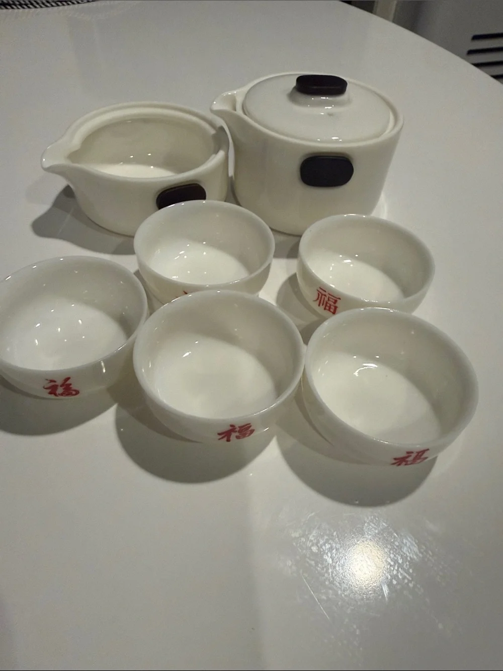 Vintage Miniature Asian Tea Set With Box, Teapot and 5 Cups
